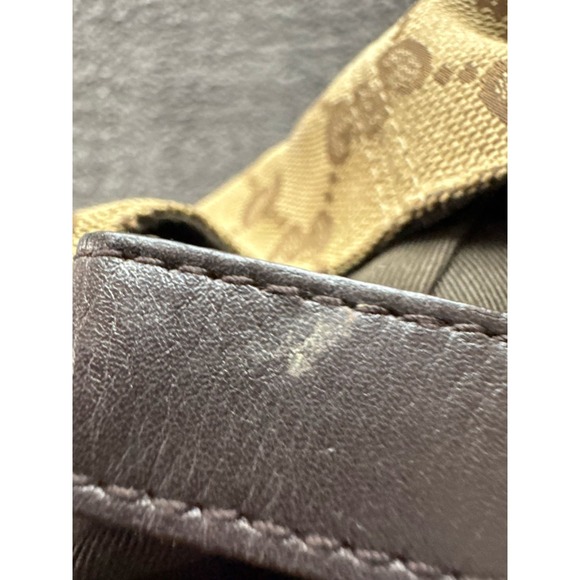 Gucci GG Canvas Adjustable Strap Baseball Hat With Web‎ Beige One Size - Picture 9 of 10